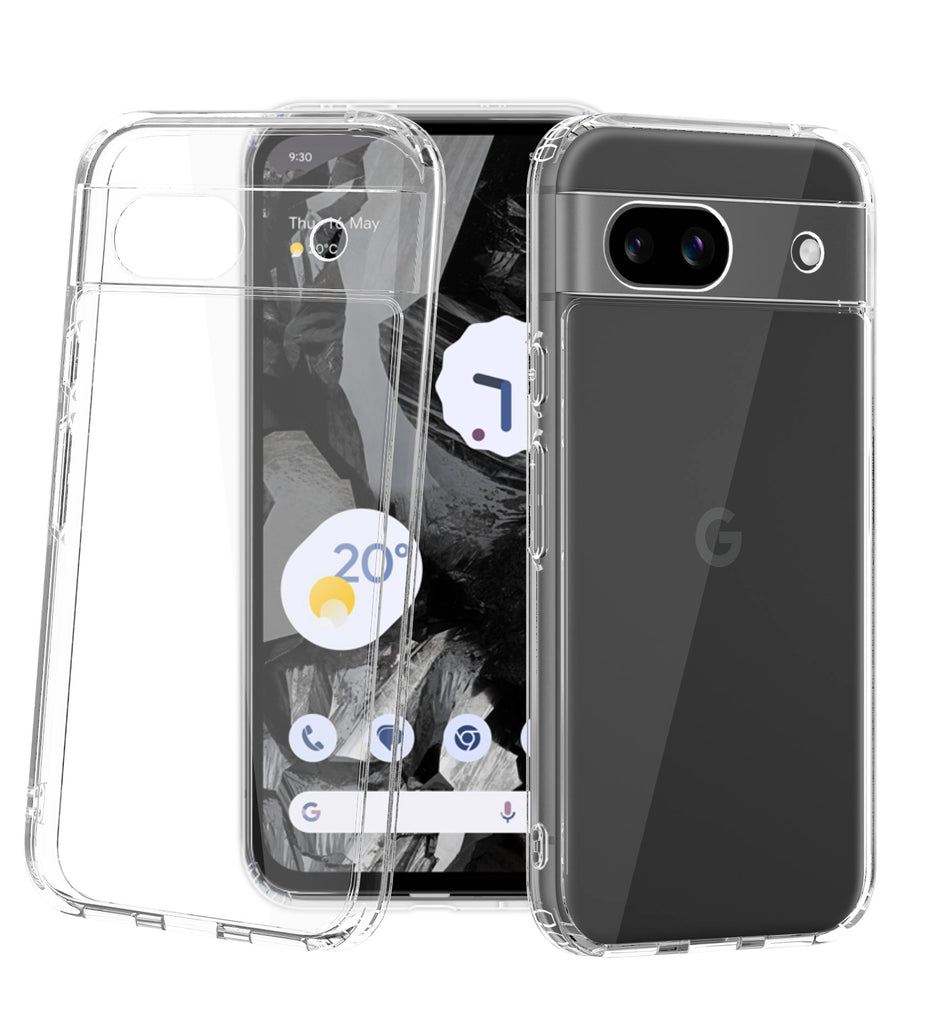 Ice Crystal Series Hybrid Transparent PC Military Grade TPU Back Cover for Google Pixel 8A 5G, 6.1 inch, Crystal Clear