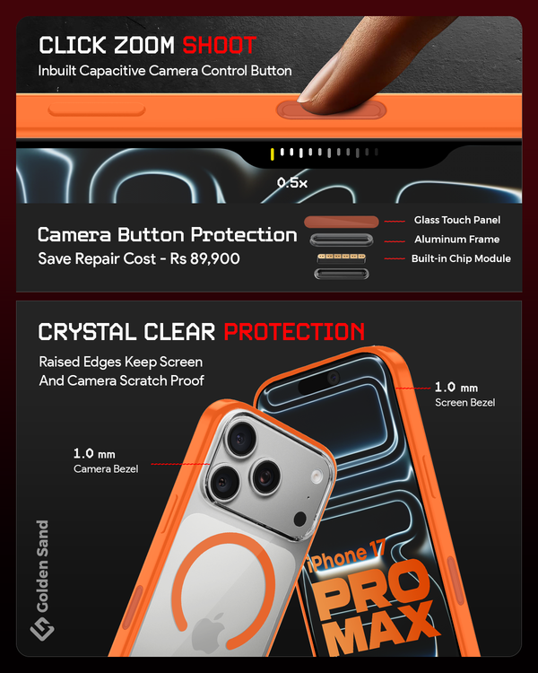 Apple iPhone 17 Pro Max 5G (6.9 inch) Back Cover | Aura MagSnap Series, Cosmic Orange