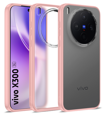 Vivo X300 5G (6.31 inch) Back Cover | Rugged Frosted Series, Summit Pink