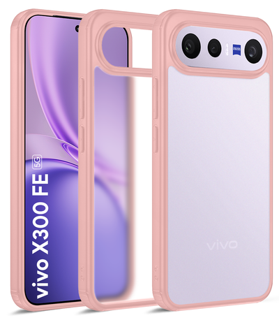 Vivo X300 FE 5G (6.31 inch) Back Cover | Rugged Frosted Series, Eclipse Pink