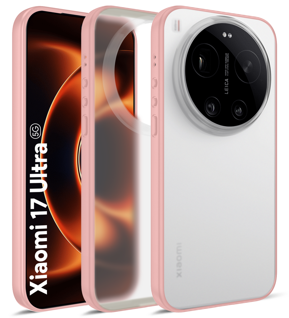 Xiaomi 17 Ultra 5G (6.9 inch) Back Cover | Rugged Frosted Series, Pink