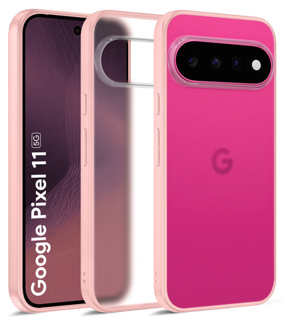 Google Pixel 11 5G (6.3 inch) Back Cover | Rugged Frosted Series, Hibiscus Pink