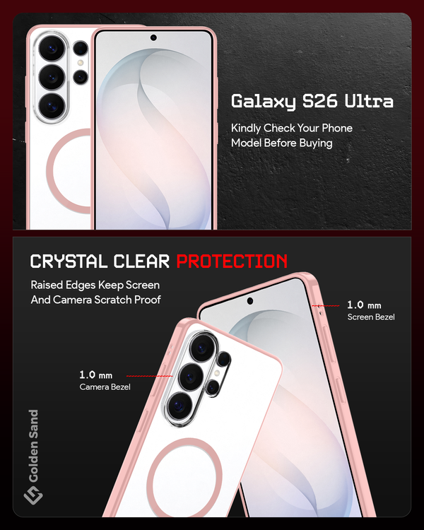 Samsung Galaxy S26 Ultra 5G (6.9 inch) Back Cover | Aura MagSnap Series, Pink