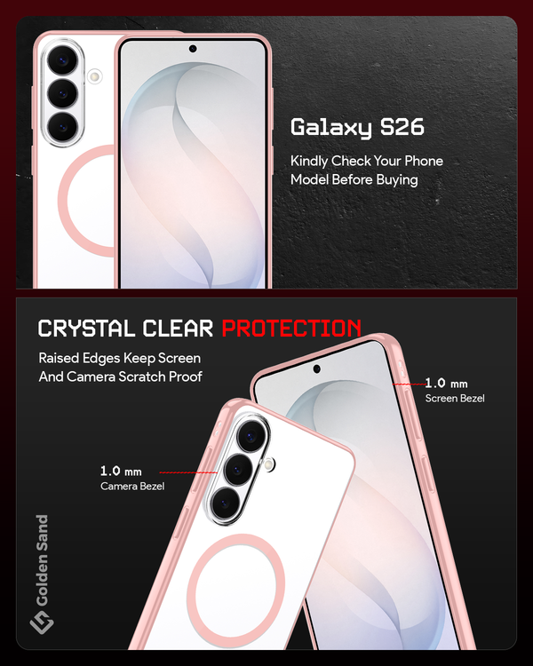 Samsung Galaxy S26 5G (6.3 inch) Back Cover | Aura MagSnap Series, Pink