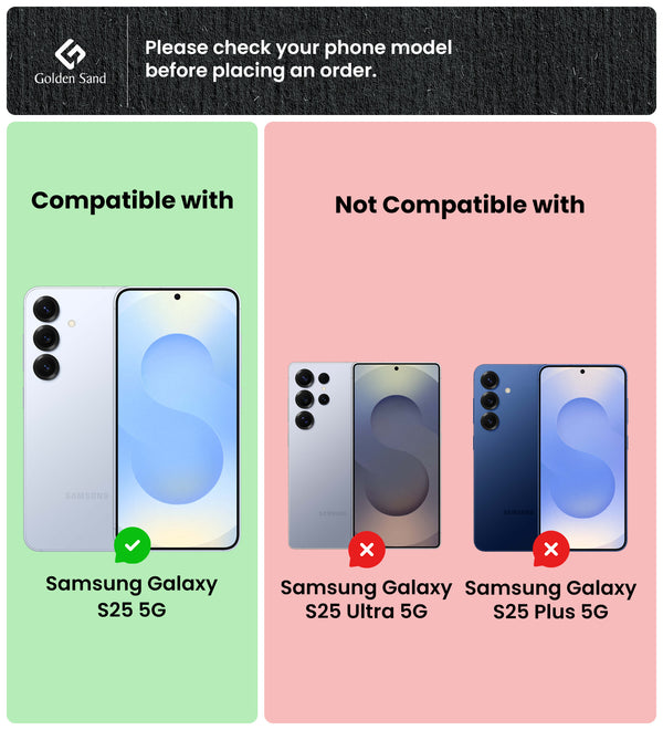 Samsung Galaxy S25 5G (6.2 inch) Back Cover | Vegan Leather Series, Black