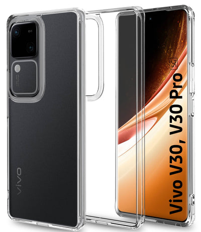 Vivo V30 5G, Vivo V30 Pro 5G (6.78 inch) Back Cover | Ice Crystal Series, Crystal Clear