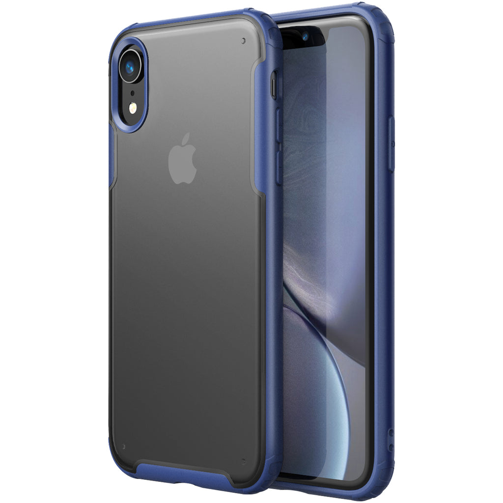 Apple, Back Cover, Drop Tested, TPU (Rubber), blue, iphone XR, Rugged Frosted, ₹500 - ₹699, PolyCarbonate (Plastic), Slim Design, translucent