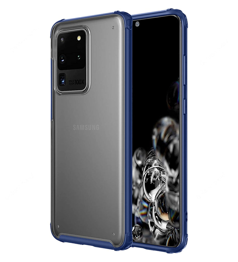 Back Cover, Drop Tested, TPU (Rubber), blue, Rugged Frosted, ₹500 - ₹699, s20 ultra, samsung, PolyCarbonate (Plastic), Slim Design, translucent