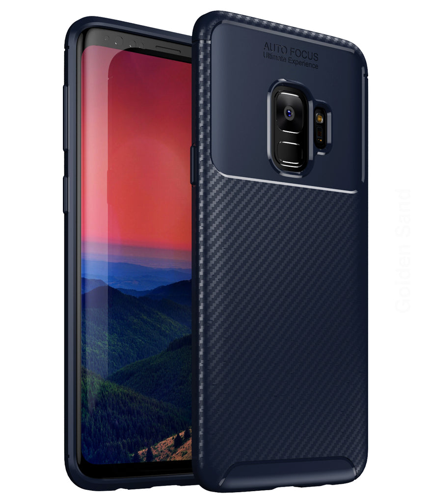 Aramid Fibre, ₹500 - ₹699, Solid, Slim Design, Back Cover, Drop Tested, TPU (Rubber), blue, galaxy S9, , samsung