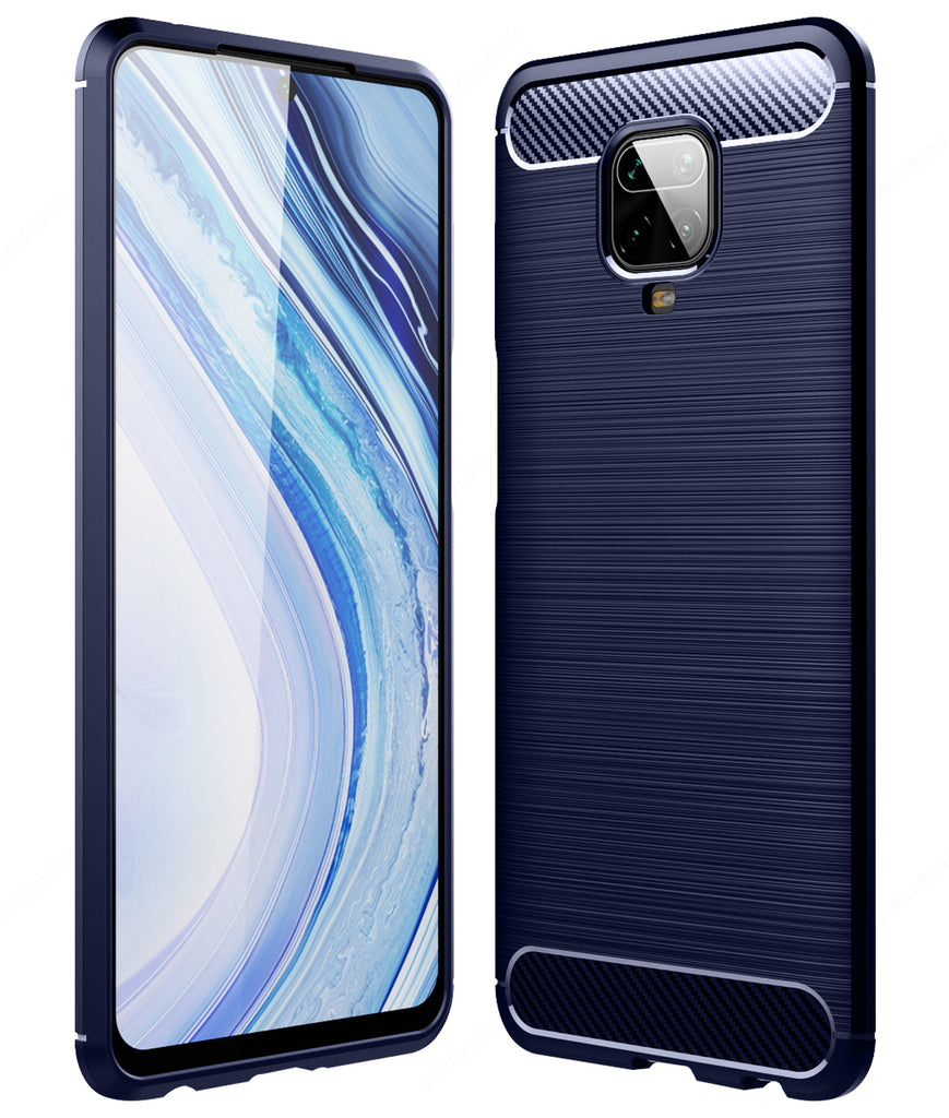 Back Cover, Drop Tested, TPU (Rubber), blue, Carbon Fibre, Solid, Slim Design, ₹0 - ₹499, redmi note 9 Pro, redmi note 9 Pro Max, Xiaomi