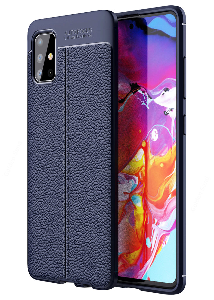 Samsung Galaxy A51 (6.5 inch) Back Cover | Vegan Leather Series, Blue