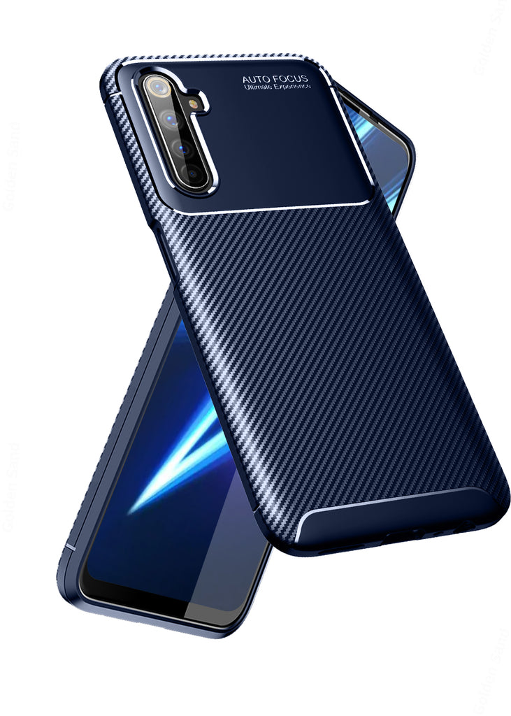 Aramid Fibre, ₹500 - ₹699, Solid, Slim Design, Back Cover, Drop Tested, TPU (Rubber), blue, , realme 6 pro
