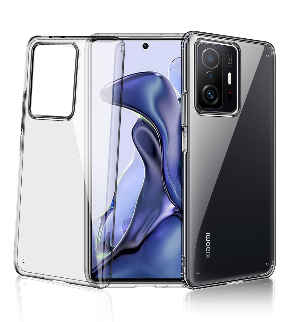 Xiaomi 11T 5G, Xiaomi 11T Pro 5G (6.67 inch) Back Cover | Ice Crystal Series [Anti Yellow], Black Clear