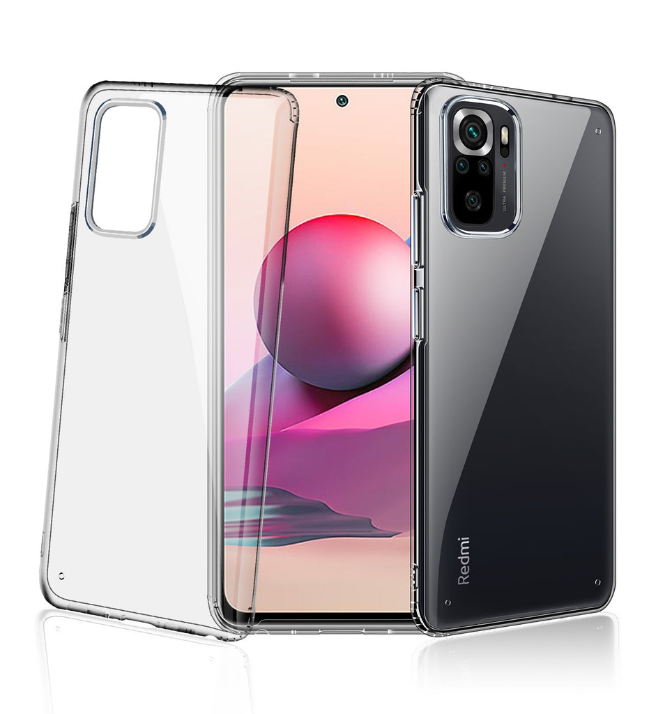 REDMI Note 11 SE, Xiaomi Redmi Note 10, Xiaomi Redmi Note 10S (6.43 inch) Back Cover | Ice Crystal Series [Anti Yellow], Black Clear