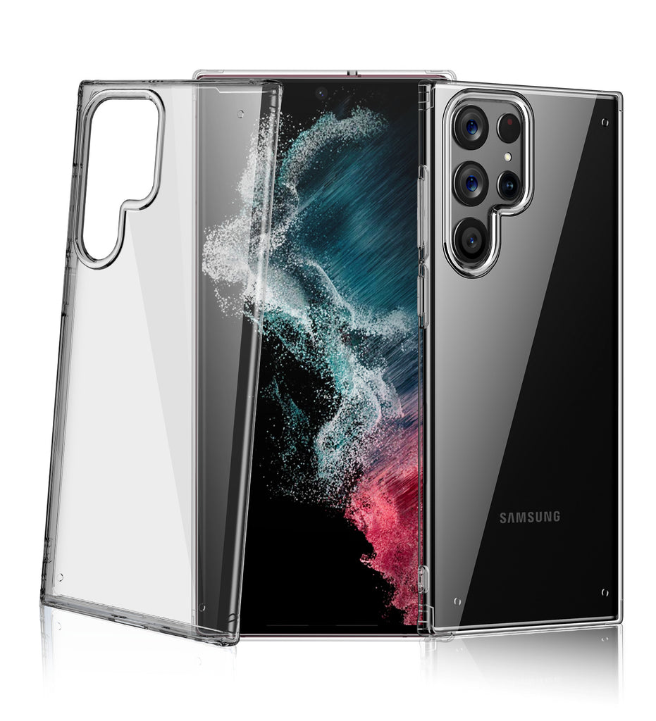 Samsung Galaxy S22 Ultra 5G (6.8 inch) Back Cover | Ice Crystal Series [Anti Yellow], Black Clear