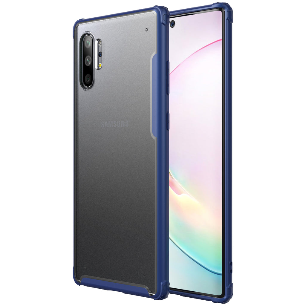 Back Cover, Drop Tested, TPU (Rubber), blue, note 10 plus, Rugged Frosted, ₹500 - ₹699, samsung, PolyCarbonate (Plastic), Slim Design, translucent