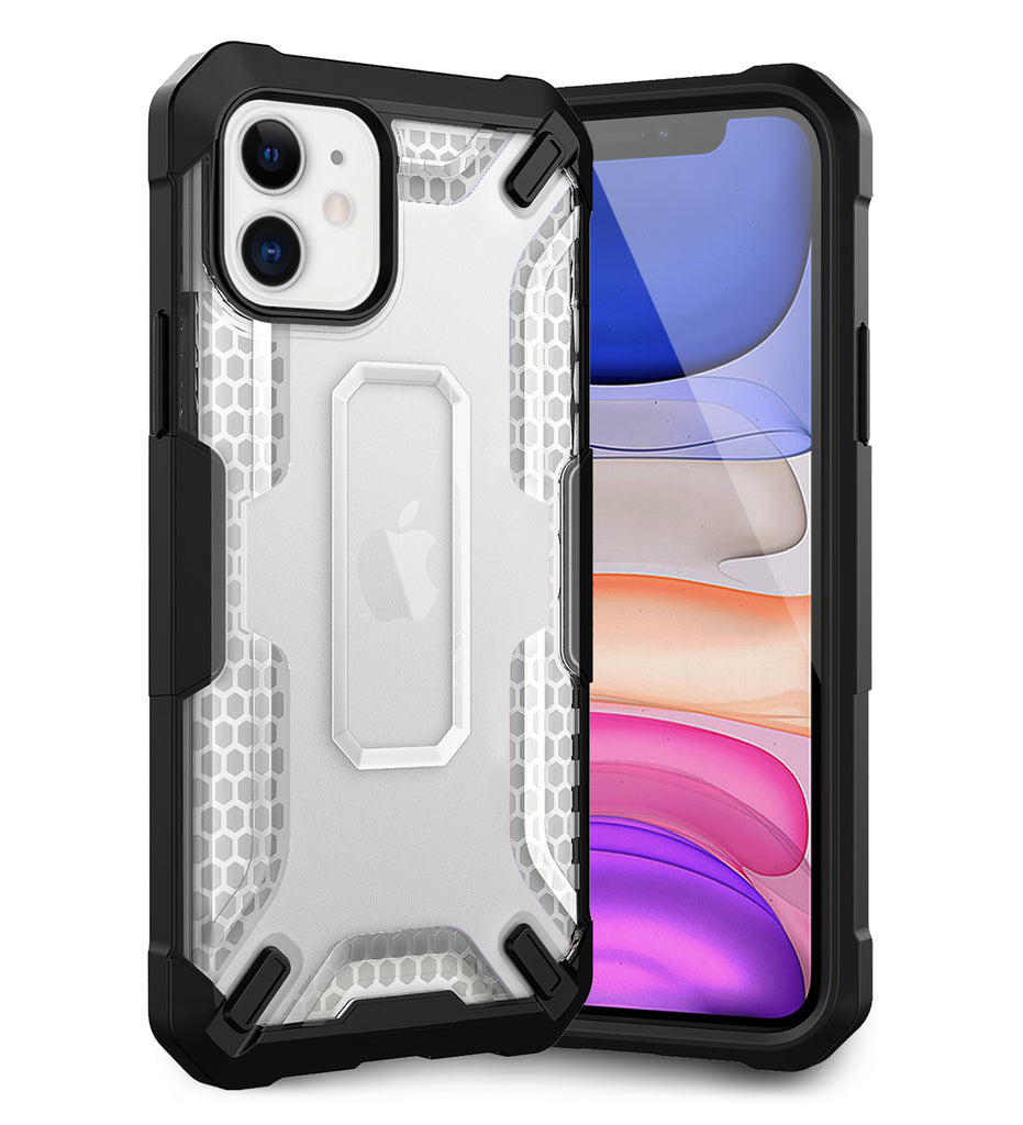 Apple, Back Cover, Drop Tested, TPU (Rubber), Drop Defense Pro, ₹700 - ₹999, PolyCarbonate (Plastic), Ultra Protection, iPhone 11, , translucent, white