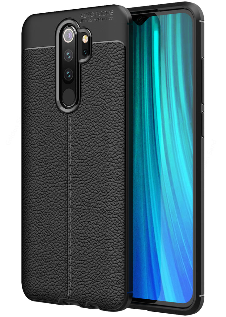 Xiaomi Redmi Note 8 Pro (6.53 inch) Back Cover | Vegan Leather Series, Black