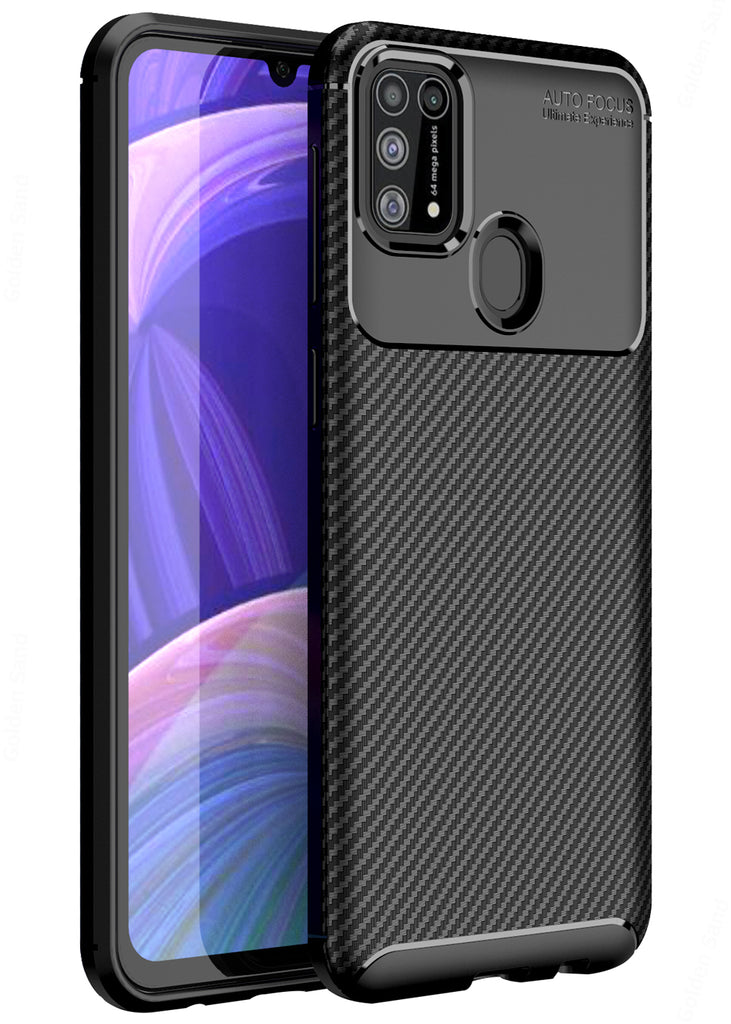 Aramid Fibre, ₹500 - ₹699, Solid, Slim Design, Back Cover, Drop Tested, TPU (Rubber), black, Galaxy M31, , samsung