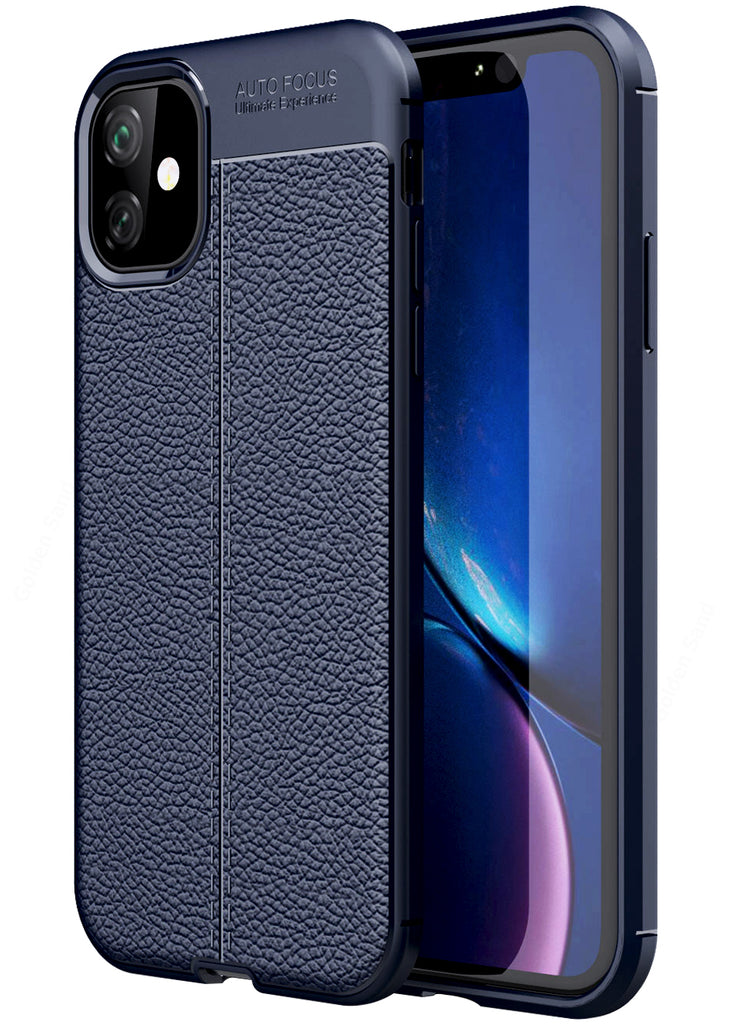 Apple iPhone 11 (6.1 inch) Back Cover | Vegan Leather Series, Blue
