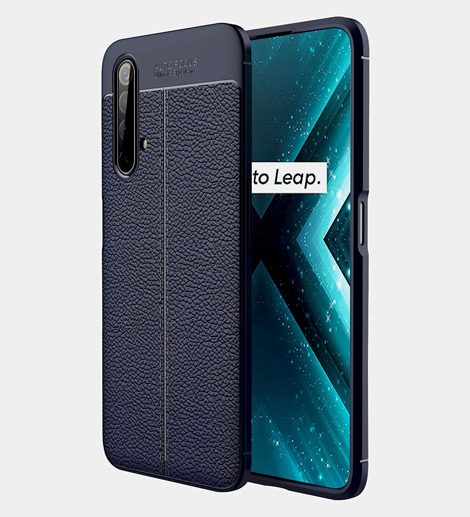 Realme X3, Realme X3 Super Zoom (6.6 inch) Back Cover | Vegan Leather Series, Blue