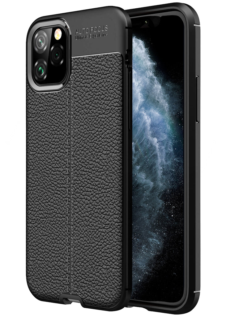 Apple iPhone 11 Pro (5.8 inch) Back Cover | Vegan Leather Series, Black