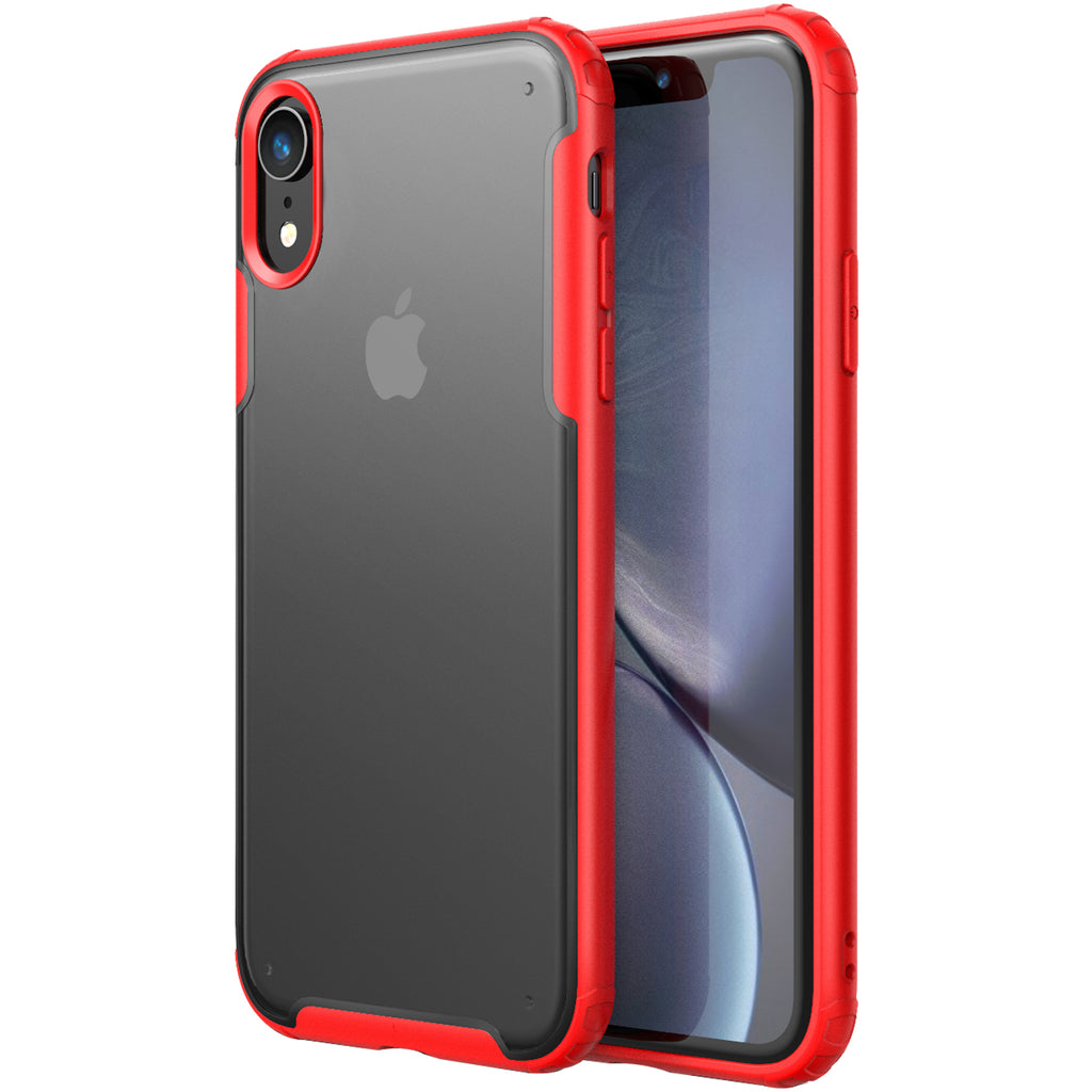 Apple, Back Cover, Drop Tested, TPU (Rubber), iphone XR,  ₹500 - ₹699, red, rugged frosted, PolyCarbonate (Plastic), Slim Design, translucent