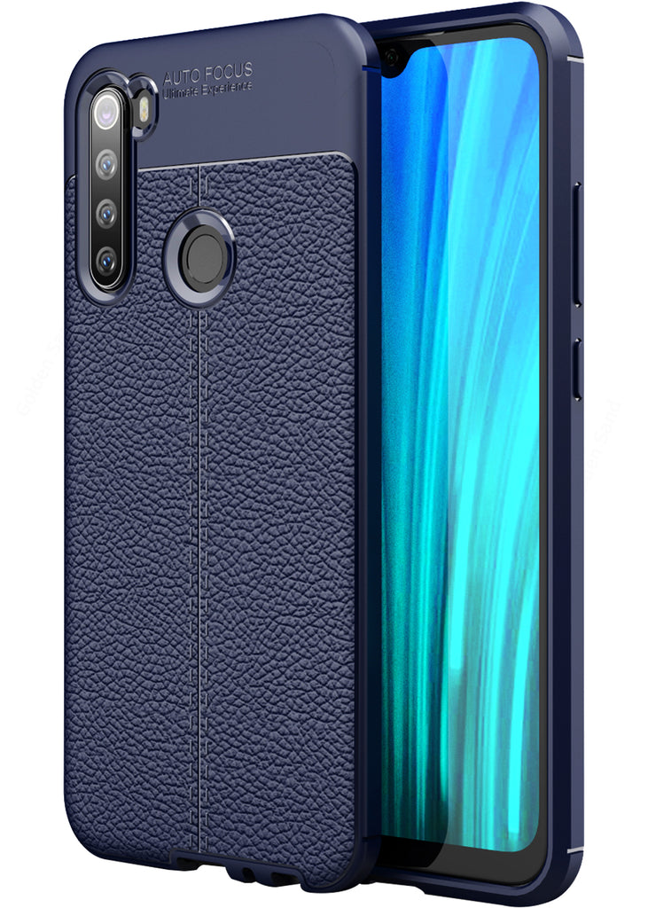 Xiaomi Redmi Note 8 (6.3 inch) Back Cover | Vegan Leather Series, Blue