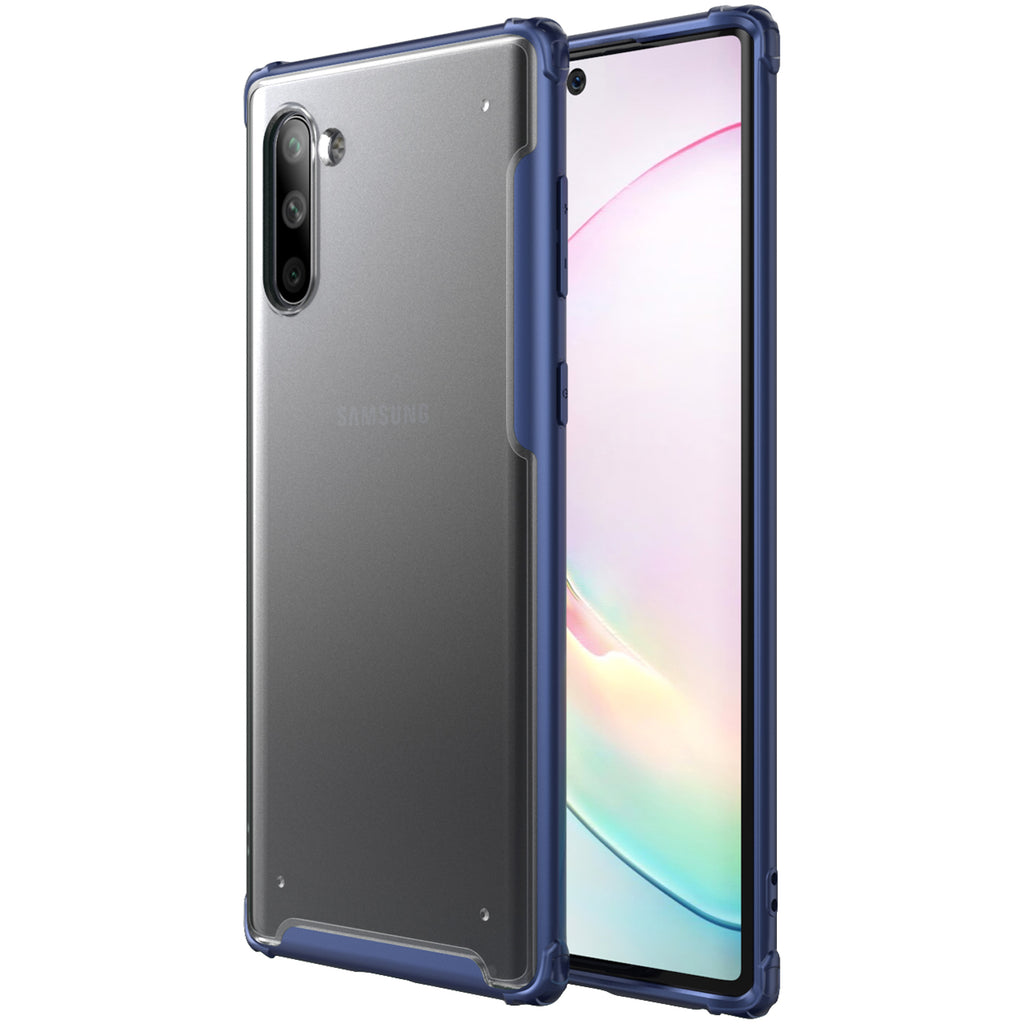 Back Cover, Drop Tested, TPU (Rubber), blue, note 10, Rugged Frosted, ₹500 - ₹699, samsung, PolyCarbonate (Plastic), Slim Design, translucent