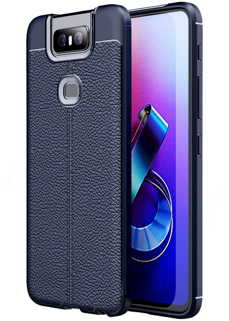 Asus Zenfone 6Z Back Cover | Vegan Leather Series, Blue