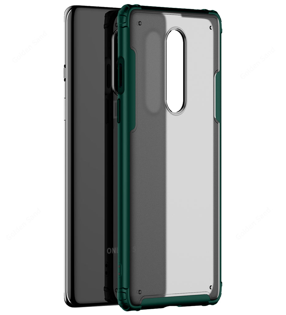 Back Cover, Drop Tested, TPU (Rubber), green, oneplus, oneplus 8, Rugged Frosted, ₹500 - ₹699, PolyCarbonate (Plastic), Slim Design, translucent