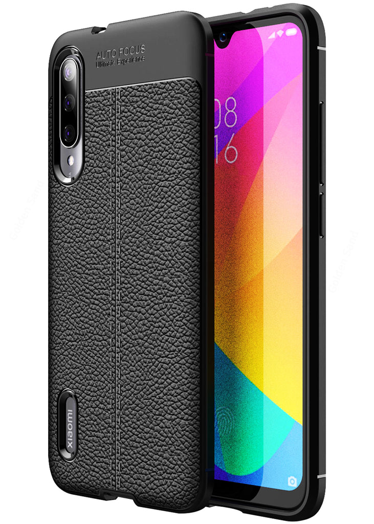 Xiaomi Mi A3 (6.1 inch) Back Cover | Vegan Leather Series, Black