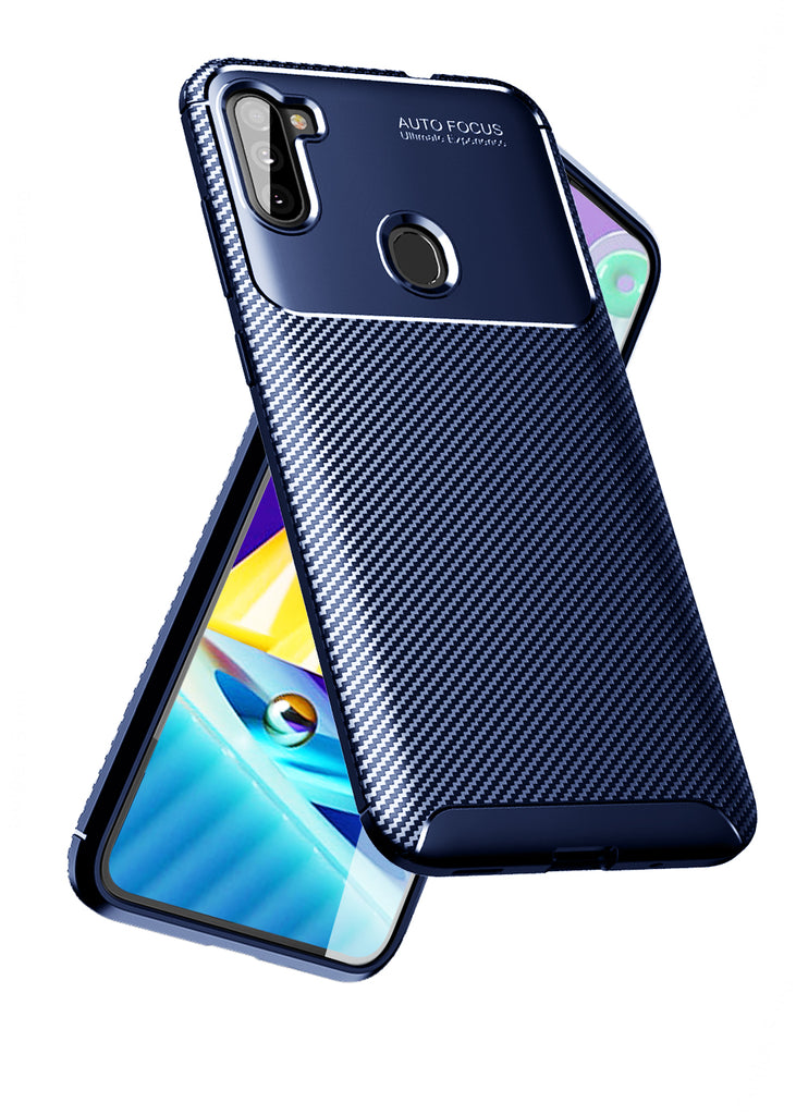 Samsung Galaxy M11 (6.4 inch) Back Cover | Aramid Fiber Series, Blue