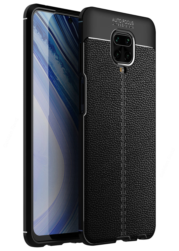 Back Cover, Drop Tested, TPU (Rubber), black, Leather, Leather Armor TPU, ₹500 - ₹699, Solid, Slim Design, , redmi note 9 Pro, redmi note 9 Pro Max, Xiaomi