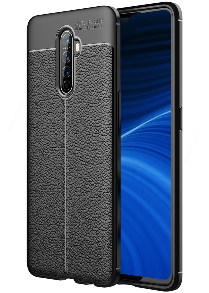 Realme X2 Pro (6.5 inch) Back Cover | Vegan Leather Series, Black