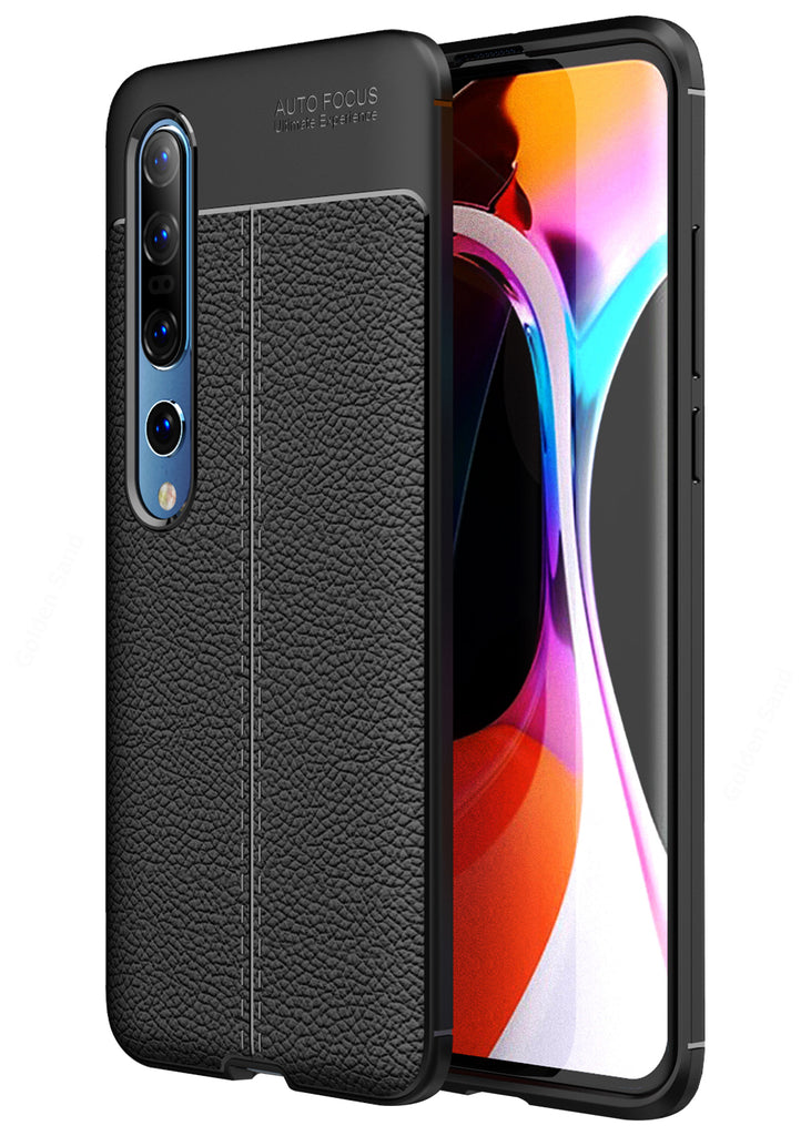 Xiaomi Mi 10 5G, Mi 10 Pro (6.67 inch) Back Cover | Vegan Leather Series, Black