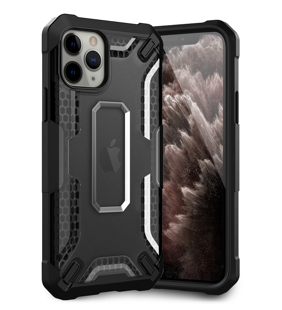 Apple, Back Cover, Drop Tested, TPU (Rubber), black, Drop Defense Pro, ₹700 - ₹999, PolyCarbonate (Plastic), Ultra Protection, iphone 11 pro, , translucent