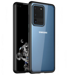 Simply Clear Series Hybrid Transparent Back Cover for Samsung Galaxy S20 Ultra 6.9 inch,  Black