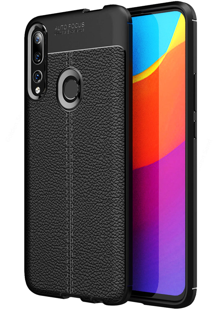Honor 9X, Huawei Y9 Prime 2019 (6.5 inch) Back Cover | Vegan Leather Series, Black
