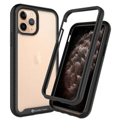 Full Body Pro Series Dual Layer Transparent Hybrid Back Cover for Apple iPhone 11 Pro 5.8 inch, Black