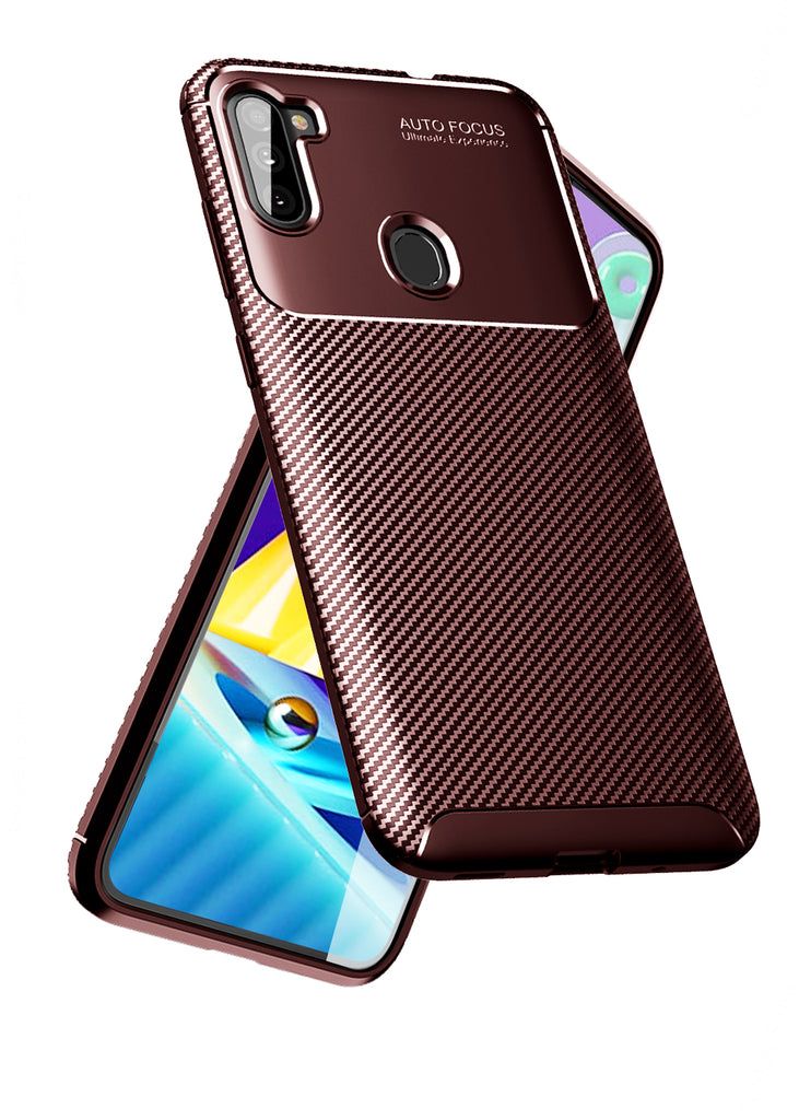 Samsung Galaxy M11 (6.4 inch) Back Cover | Aramid Fiber Series, Brown