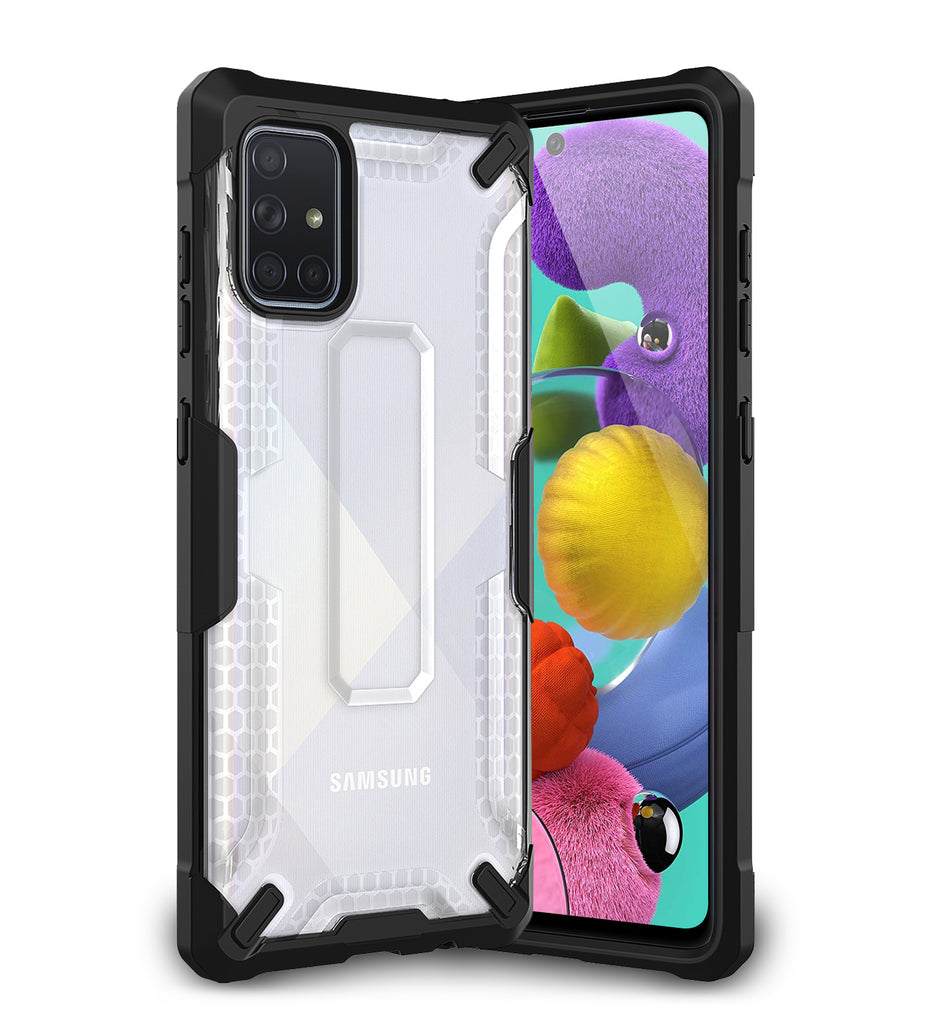 A51, Back Cover, Drop Tested, TPU (Rubber), Drop Defense Pro, ₹700 - ₹999, PolyCarbonate (Plastic), Ultra Protection, , samsung, translucent, white