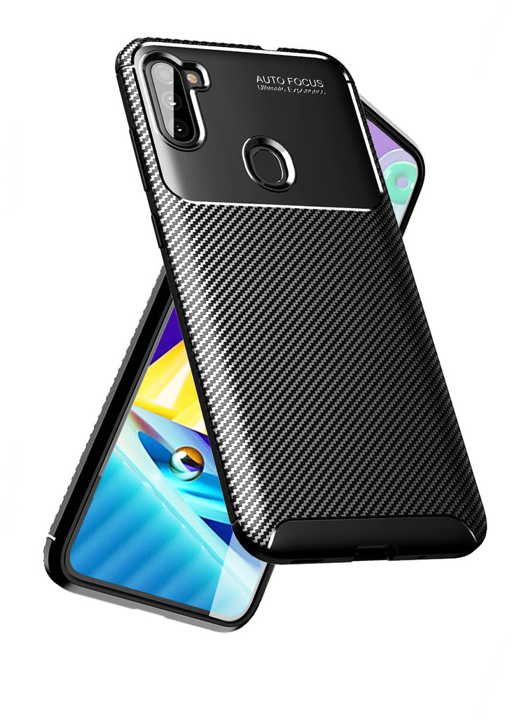Samsung Galaxy M11 (6.4 inch) Back Cover | Aramid Fiber Series, Black