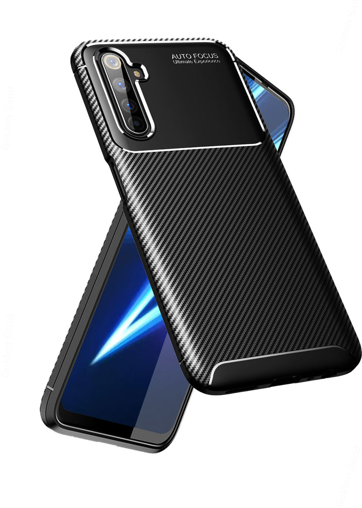 Aramid Fibre, ₹500 - ₹699, Solid, Slim Design, Back Cover, Drop Tested, TPU (Rubber), black, , realme 6 pro