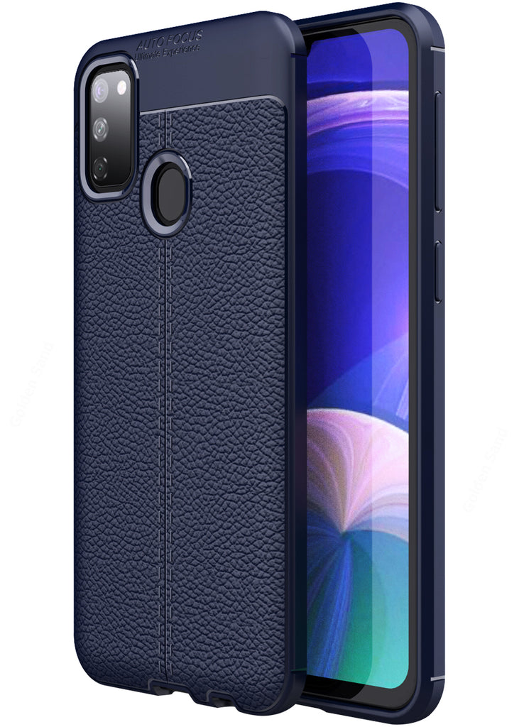 Samsung Galaxy M21 2021 Edition, Samsung Galaxy M21, M30s (6.4 inch) Back Cover | Vegan Leather Series, Blue