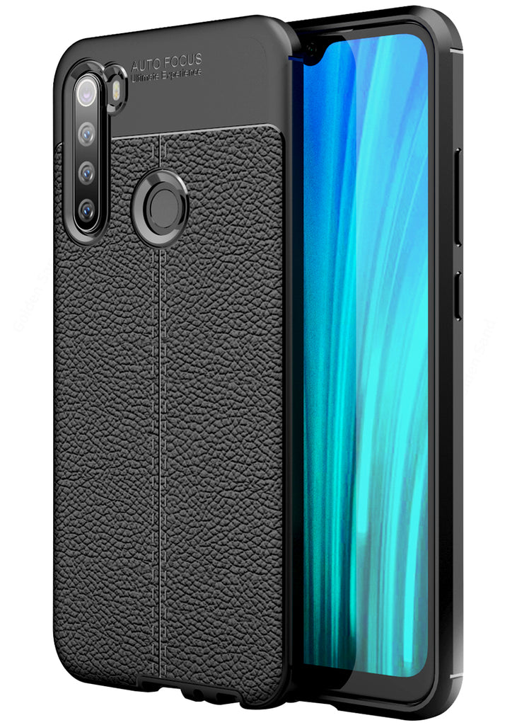 Xiaomi Redmi Note 8 (6.3 inch) Back Cover | Vegan Leather Series, Black