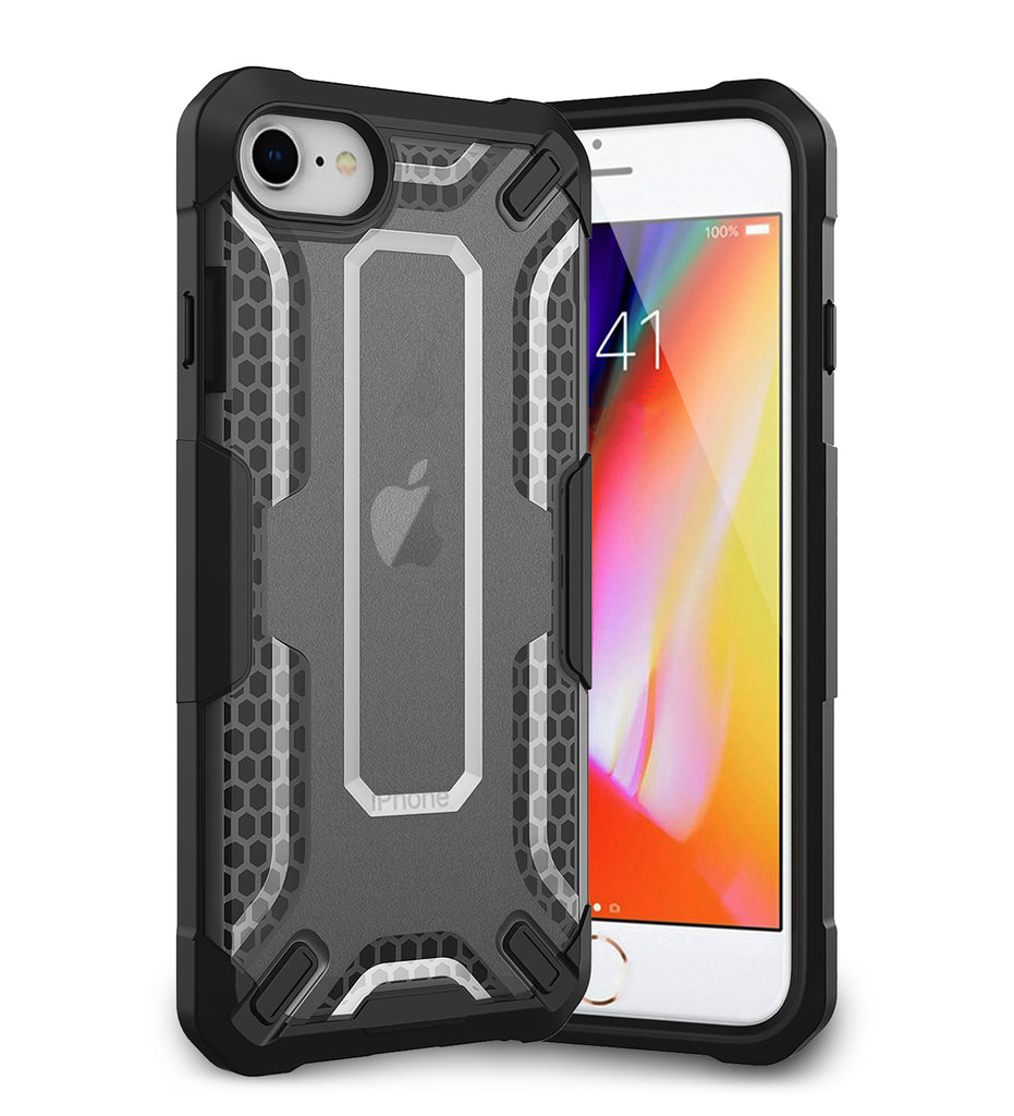 Apple, Back Cover, Drop Tested, TPU (Rubber), black, Drop Defense Pro, ₹700 - ₹999, PolyCarbonate (Plastic), Ultra Protection, iphone 6, iphone 6s, iphone 7, iphone 8, IPHONE SE 2020, , translucent