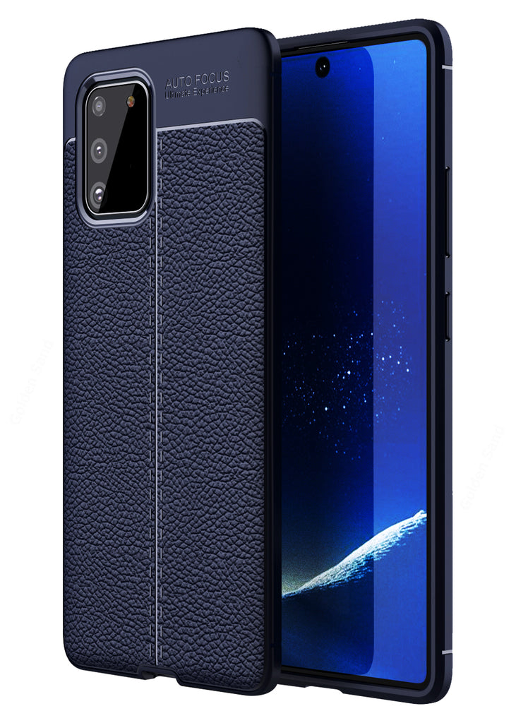 Samsung Galaxy S10 Lite (6.7 inch) Back Cover | Vegan Leather Series, Blue