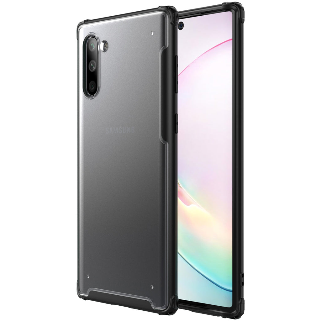 Back Cover, Drop Tested, TPU (Rubber), black, note 10, Rugged Frosted, ₹500 - ₹699, samsung, PolyCarbonate (Plastic), Slim Design, translucent