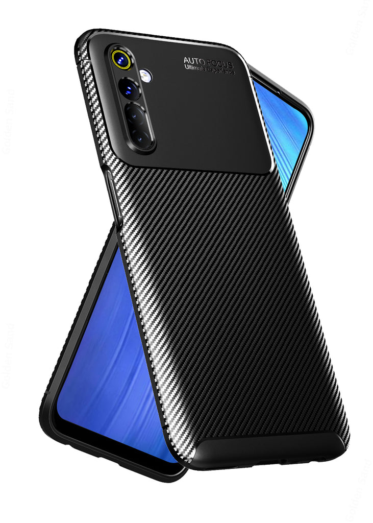 Aramid Fibre, ₹500 - ₹699, Solid, Slim Design, Back Cover, Drop Tested, TPU (Rubber), black, , realme 6